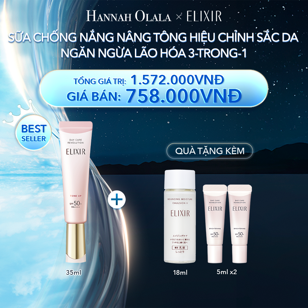  A45_DEAL 13 BACK-UP: SỮA CHỐNG NẮNG NÂNG TÔNG ELIXIR SUPERIEUR DAY CARE REVOLUTION TONE UP + 35G 