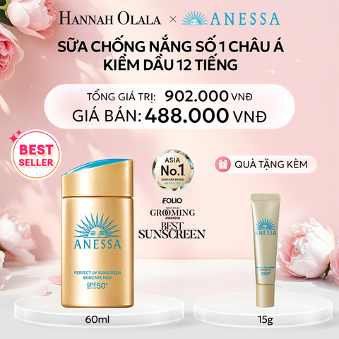  E405: DEAL 7: (1.10 - 4.10) SỮA CHỐNG NẮNG DƯỠNG DA KIỀM DẦU BẢO VỆ HOÀN HẢO ANESSA GOLD MILK SPF50+ PA++++ 60ML 