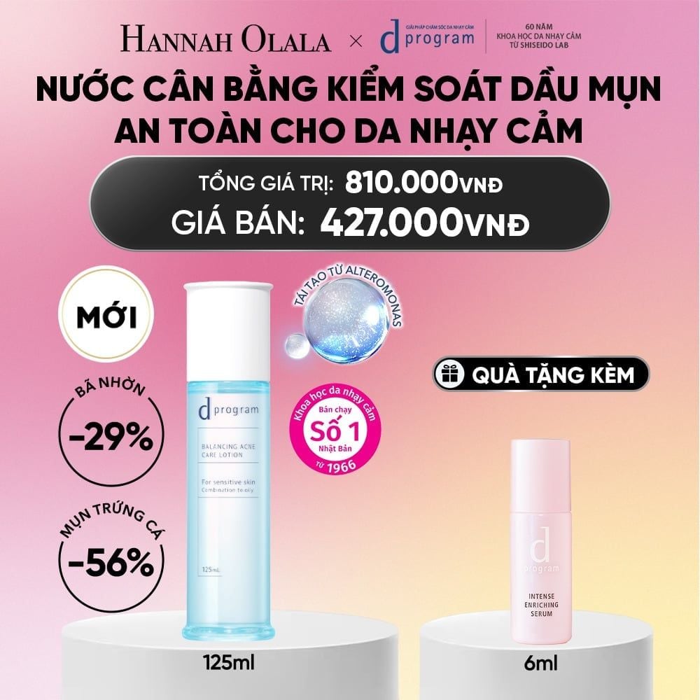  NƯỚC DƯỠNG ẨM KIỀM DẦU NGỪA MỤN DPROGRAM BALANCING ACNE CARE LOTION 125ML - DEAL 13_A1741 