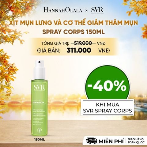  XỊT MỤN LƯNG VÀ CƠ THỂ GIẢM THÂM MỤN SPRAY CORPS 150ML - DEAL 13 - E685 