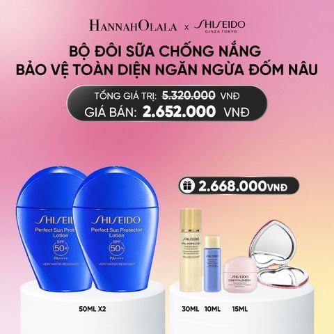  COMBO X2 CHỐNG NẮNG TOÀN DIỆN NGĂN NGỪA LÃO HÓA LÀM MỜ ĐỐM NÂU NHỜ CÔNG NGHỆ PROFENCEL-SỮA CHỐNG NẮNG DƯỠNG DA SHISEIDO - DEAL 13 
