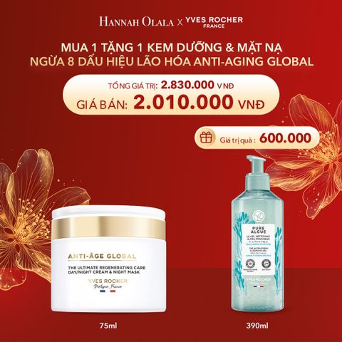  DEAL 16: MUA 1 TẶNG 1 KEM DƯỠNG & MẶT NẠ NGỪA 8 DẤU HIỆU LÃO HÓA ANTI-AGING GLOBAL TẶNG SỮA RỬA MẶT 