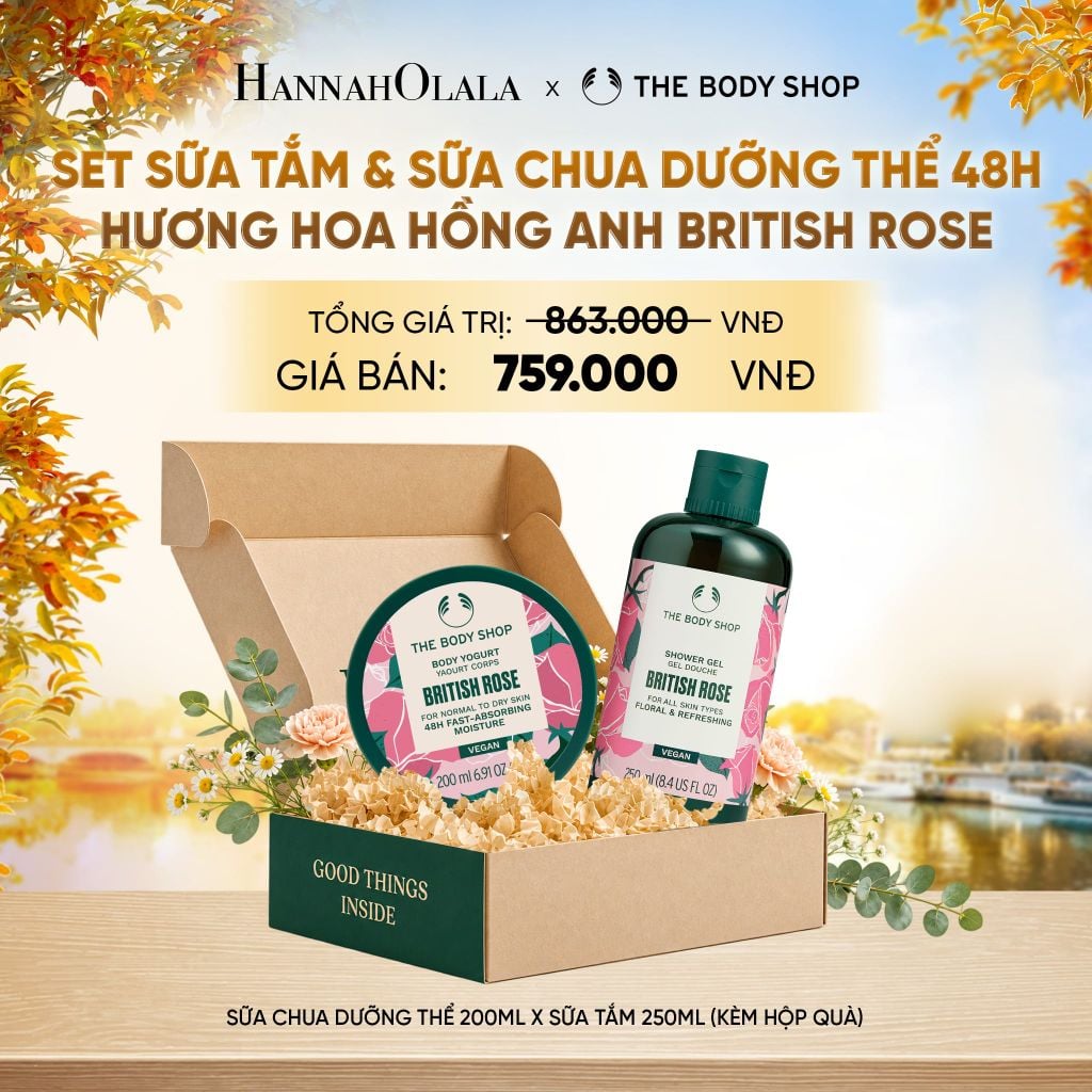  SET QUÀ NGÁT HƯƠNG - SỮA TẮM 250ML & SỮA CHUA DƯỠNG THỂ 200ML - E710 