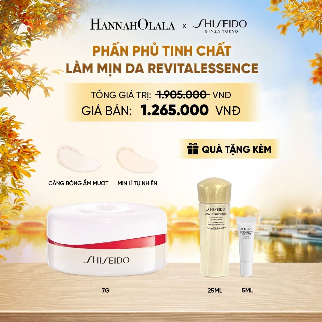  PHẤN PHỦ KHOÁ NỀN DƯỠNG DA VỚI KẾT CẤU SIÊU MỊN SHISEIDO REVITALESSENCE LOOSE SETTING POWDER - DEAL 13 - E422 