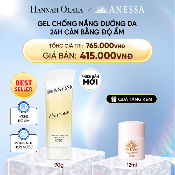  DEAL 13: [PHIÊN BẢN MỚI] KEM CHỐNG NẮNG DẠNG GEL DƯỠNG ẨM ANESSA PERFECT UV SUNSCREEN SKINCARE GEL NB SPF50+ PA++++ 90G 