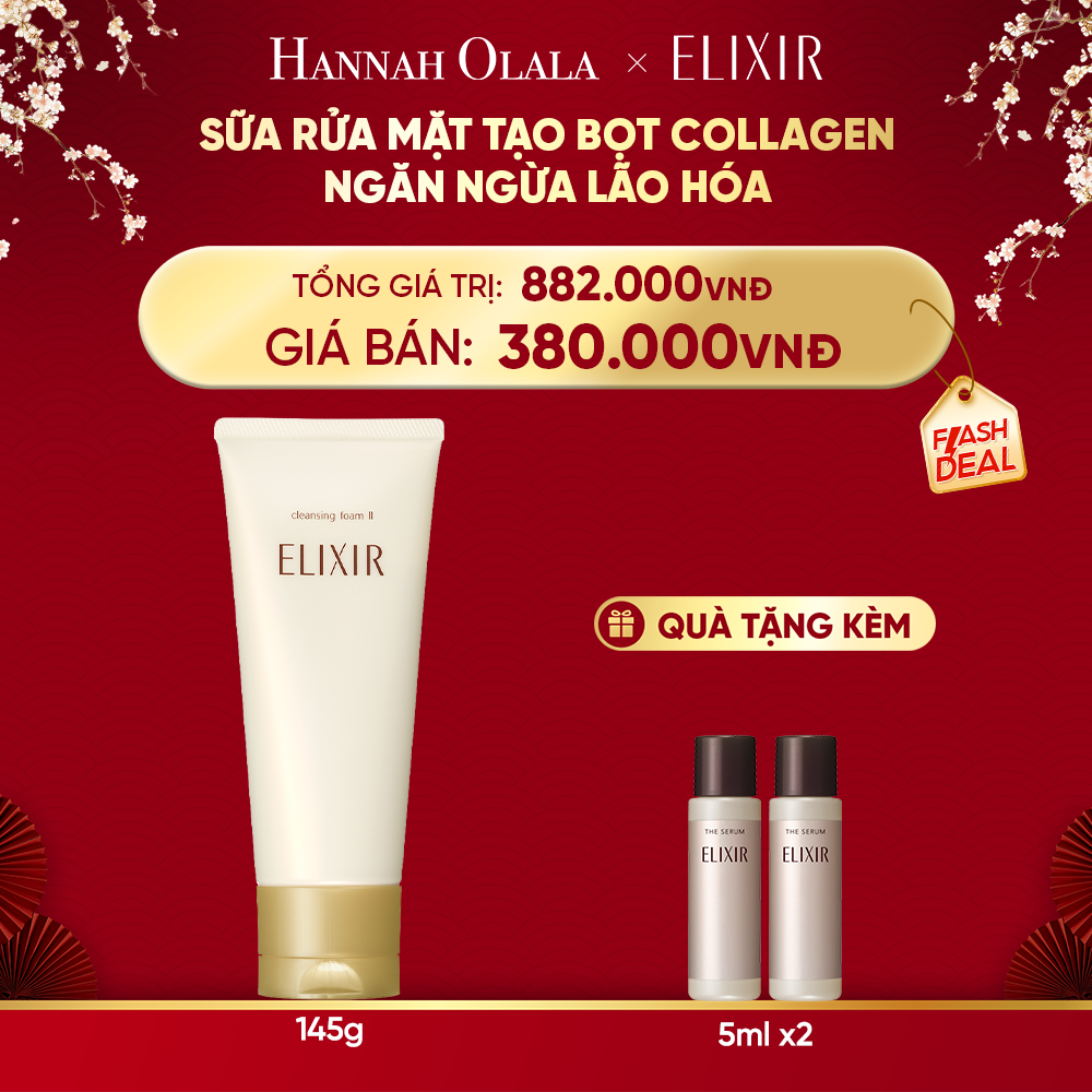  A803_DEAL 13: SỮA RỬA MẶT TẠO BỌT ELIXIR SUPERIEUR CLEANSING FOAM II N 145G 