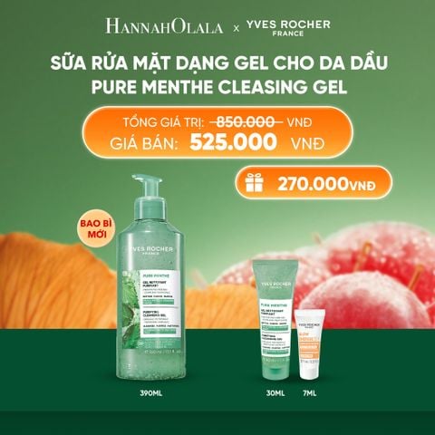  SỮA RỬA MẶT DẠNG GEL CHO DA DẦU PURE MENTHE CLEASING GEL TẶNG MINI GEL RỬA MẶT + MINI KEM DƯỠNG GLOW ENERGIE 