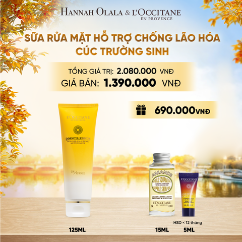  SỮA RỬA MẶT TẠO BỌT CÚC TRƯỜNG SINH LOCCITANE 125ML - E1223 
