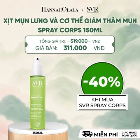  XỊT MỤN LƯNG VÀ CƠ THỂ GIẢM THÂM MỤN SPRAY CORPS 150ML - DEAL 11 - A1332 