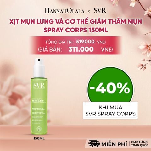  XỊT MỤN LƯNG VÀ CƠ THỂ GIẢM THÂM MỤN SPRAY CORPS 150ML - DEAL 11 - A493 