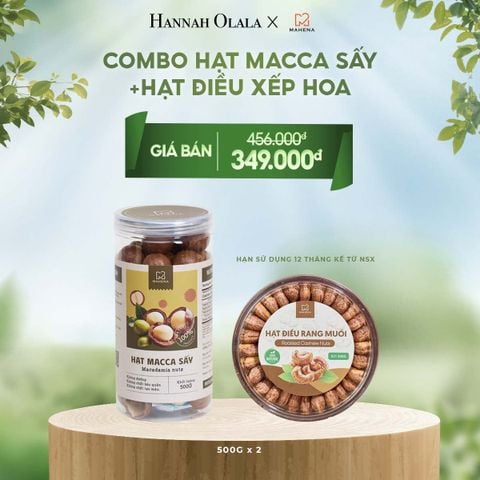  E28_DEAL 13: MACCA SẤY 500G + HẠT ĐIỀU XẾP HOA 500G 