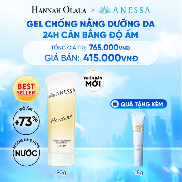  [PHIÊN BẢN MỚI] KEM CHỐNG NẮNG DẠNG GEL DƯỠNG ẨM ANESSA PERFECT UV SUNSCREEN SKINCARE GEL NB SPF50+ PA++++ 90G 