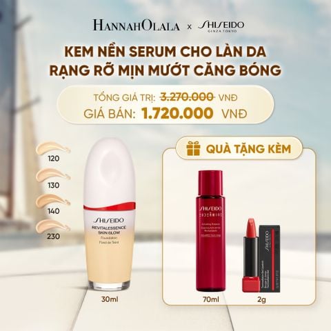  KEM NỀN SHISEIDO REVITALESSENCE SKIN GLOW FOUNDATION 30ML - DEAL 5 