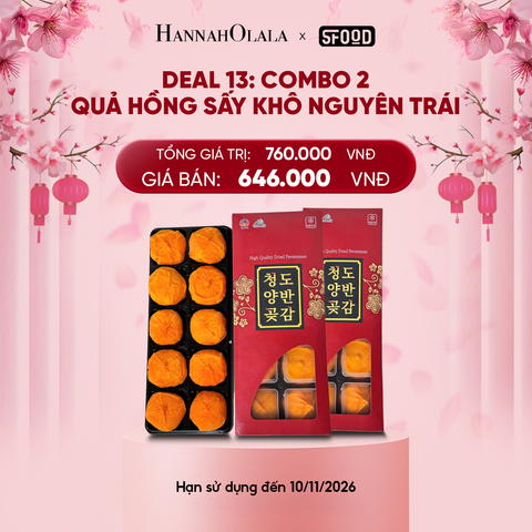  DEAL 13: COMBO 2 QUẢ HỒNG SẤY KHÔ NGUYÊN TRÁI [CHỈ GIAO KHU VỰC TP.HCM] 