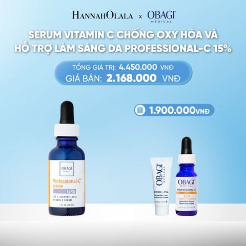  DEAL 13: SERUM VITAMIN C CHỐNG OXY HÓA, HỖ TRỢ LÀM SÁNG DA PROFESSIONAL-C 15% 30ML 