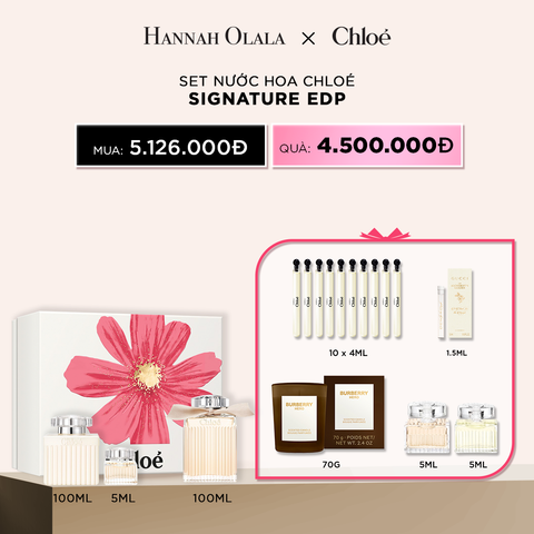  DEAL 13: SET NƯỚC HOA CHLOE SIGNATURE EDP 100 ML + 100 ML + 5ML 