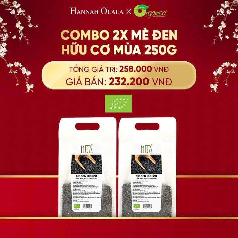  DEAL 13: COMBO 2 X MÈ ĐEN HỮU CƠ MÙA 250G 