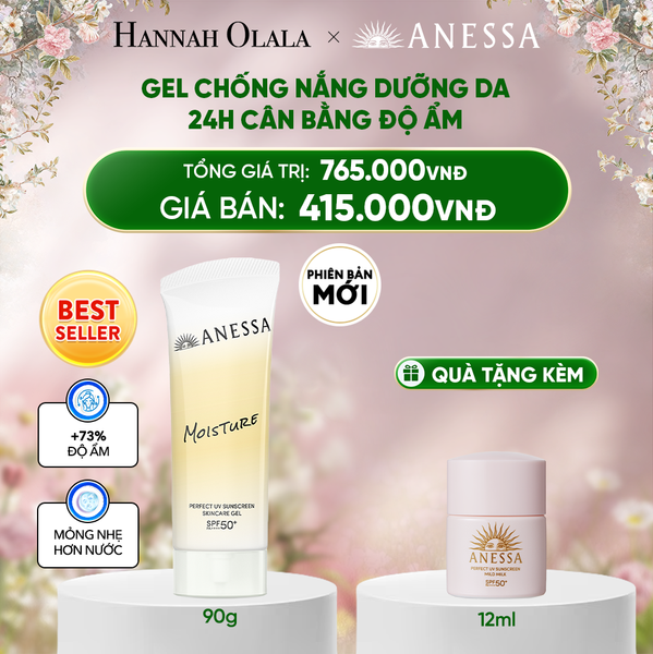  E1587_DEAL 13: [PHIÊN BẢN MỚI] GEL CHỐNG NẮNG DƯỠNG DA 24H CÂN BẰNG ĐỘ ẨM ANESSA MOISTURE UV GEL SPF50+ PA++++ 90G 