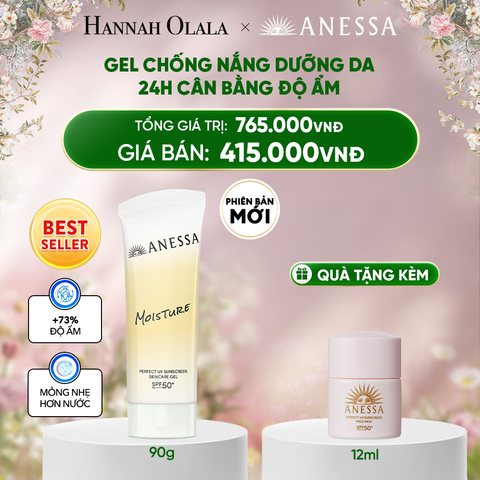  DEAL 13: [PHIÊN BẢN MỚI] GEL CHỐNG NẮNG DƯỠNG DA 24H CÂN BẰNG ĐỘ ẨM ANESSA MOISTURE UV GEL SPF50+ PA++++ 90G 