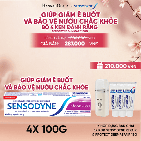  BỘ 4 KEM ĐÁNH RĂNG SENSODYNE GUM CARE 100G GIÚP GIẢM Ê BUỐT VÀ BẢO VỆ NƯỚU CHẮC KHỎE - A278 