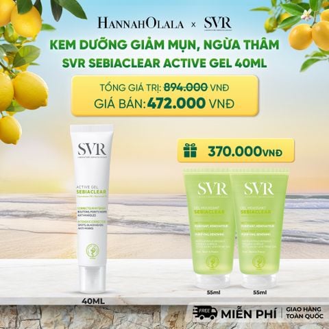 KEM DƯỠNG GIẢM MỤN, NGỪA THÂM SVR SEBIACLEAR ACTIVE GEL 40ML - DEAL 13 
