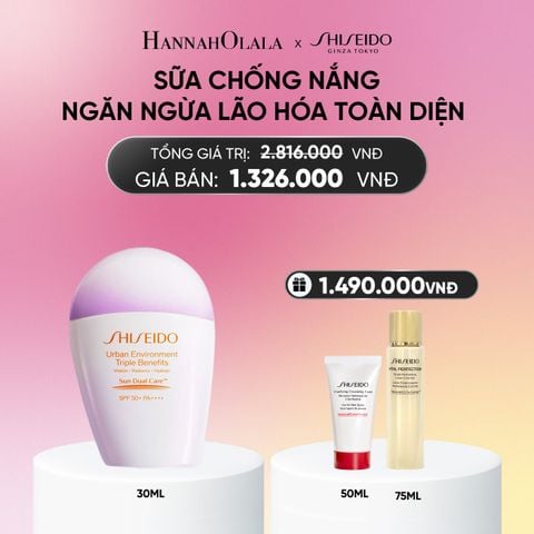 SỮA CHỐNG NẮNG DƯỠNG DA SHISEIDO GSC URBAN ENVIRONMENT TRIPLE BEAUTY SUNCARE EMULSION SPF50+ PA++++ 30ML - DEAL 13_A547 