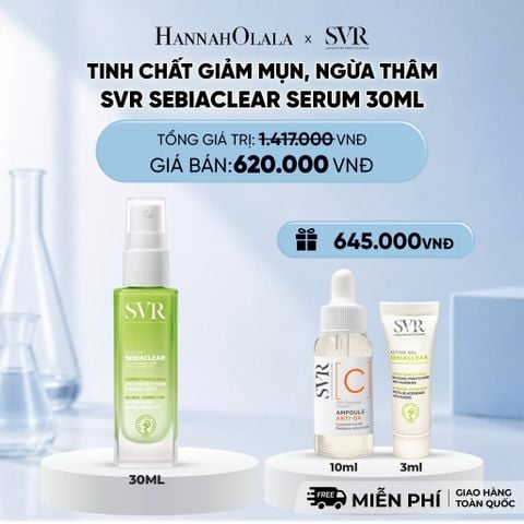  TINH CHẤT GIẢM MỤN, NGỪA THÂM VÀ MỊN DA 4 TRONG 1 SVR SEBIACLEAR SERUM 30ML - DEAL 13 