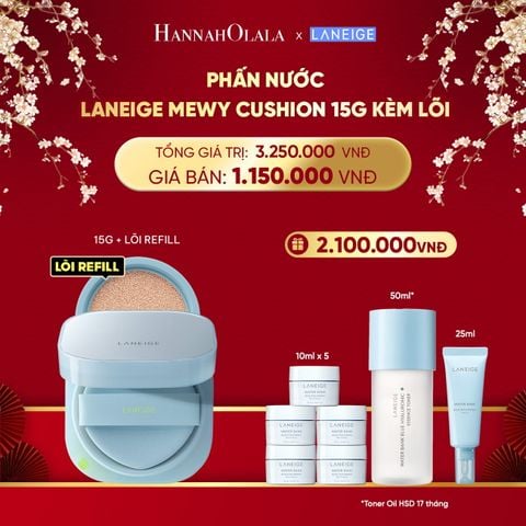  A1281_DEAL 14: [MỚI] PHẤN NƯỚC LANEIGE MEWY CUSHION KÈM LÕI 15G X 2 