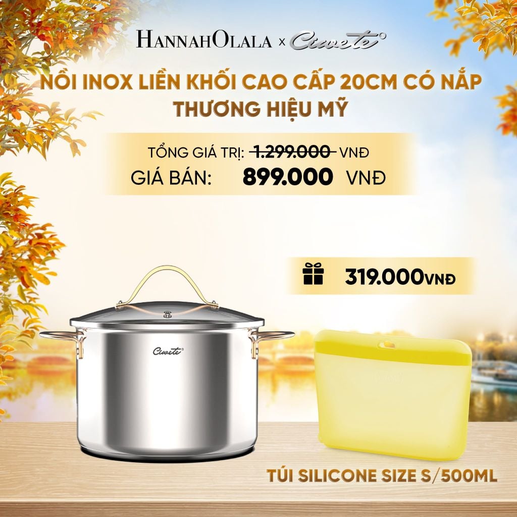  NỒI INOX LIỀN KHỐI CAO CẤP CIWETE ROYAL KNIGHT - DEAL 14 - E1595 