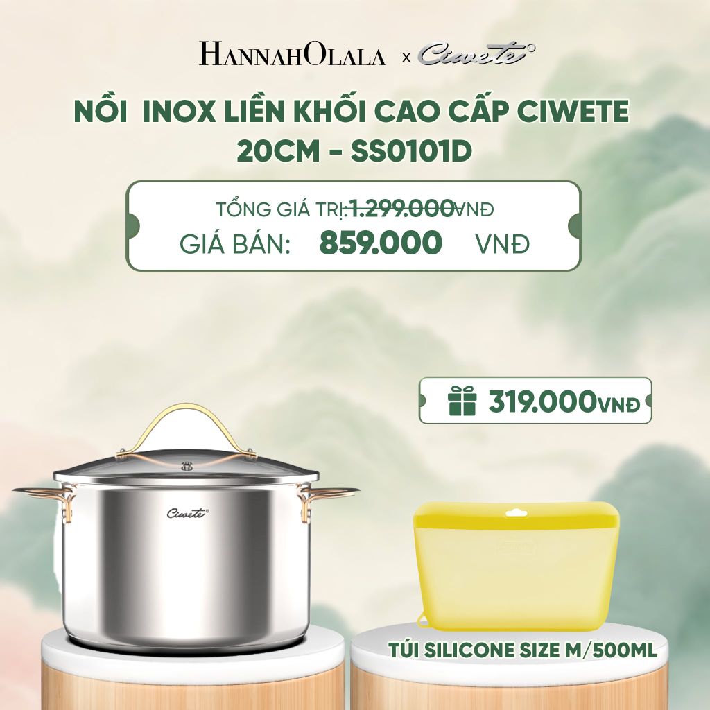  NỒI INOX LIỀN KHỐI CAO CẤP CIWETE ROYAL KNIGHT - DEAL 14 - A2097 