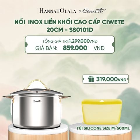  NỒI INOX LIỀN KHỐI CAO CẤP CIWETE ROYAL KNIGHT - DEAL 14 - A2097 