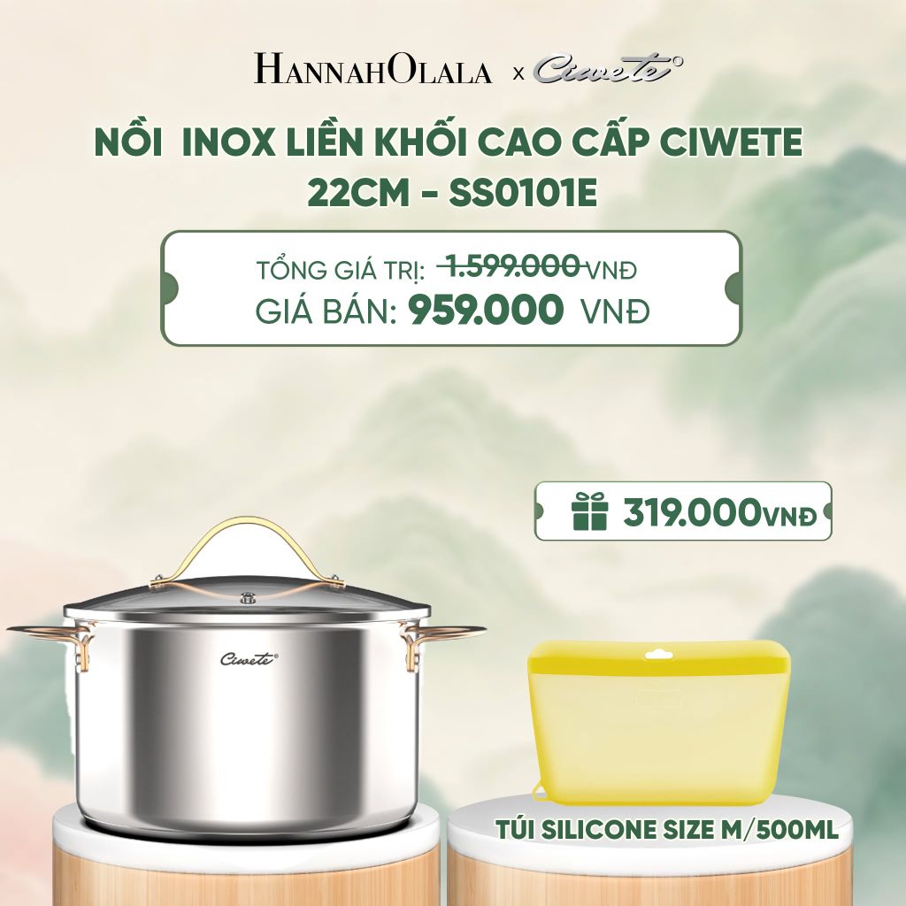  NỒI INOX LIỀN KHỐI CAO CẤP CIWETE ROYAL KNIGHT - DEAL 14 - A2097 