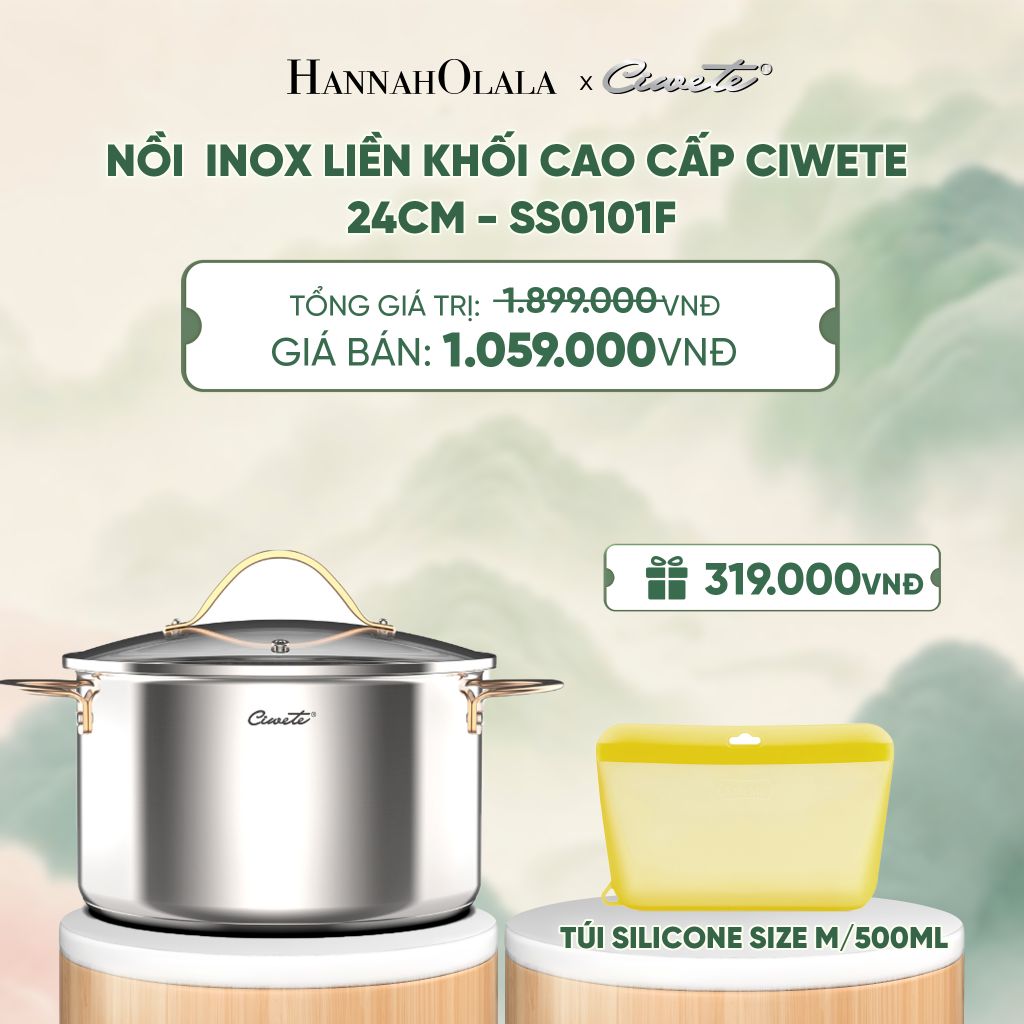  NỒI INOX LIỀN KHỐI CAO CẤP CIWETE ROYAL KNIGHT - DEAL 14 - A2097 