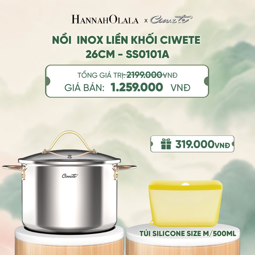  NỒI INOX LIỀN KHỐI CAO CẤP CIWETE ROYAL KNIGHT - DEAL 14 - A2097 