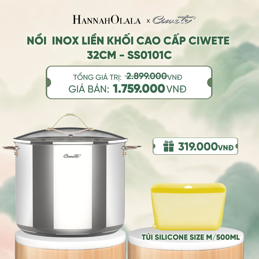  NỒI INOX LIỀN KHỐI CAO CẤP CIWETE ROYAL KNIGHT - DEAL 14 - A2097 