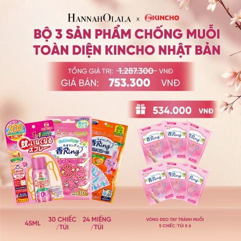 BỘ 3 SẢN PHẨM CHỐNG MUỖI TOÀN DIỆN KINCHO NHẬT BẢN - A609 