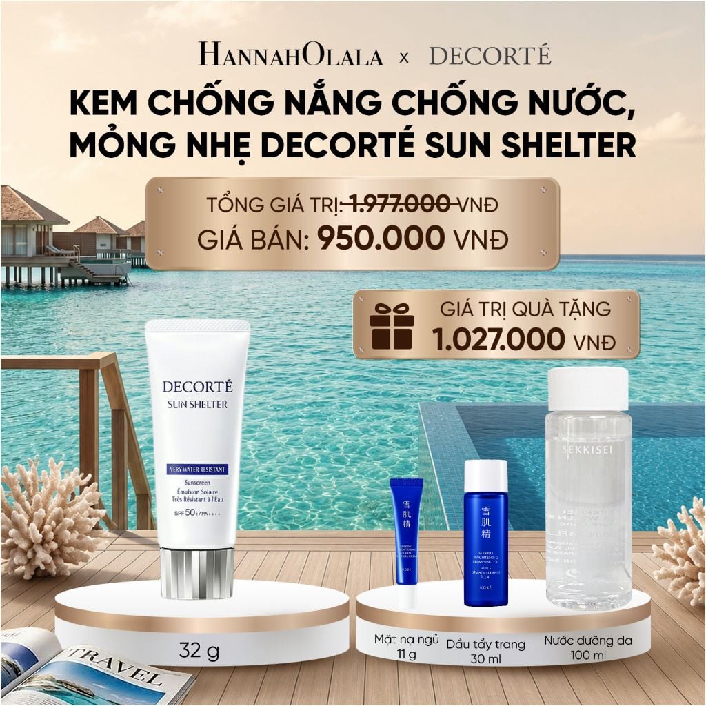  FLASHDEAL 21: KEM CHỐNG NẮNG BẢO VỆ DA DECORTÉ_KHÔNG NÂNG TÔNG_ A1798_ D325 
