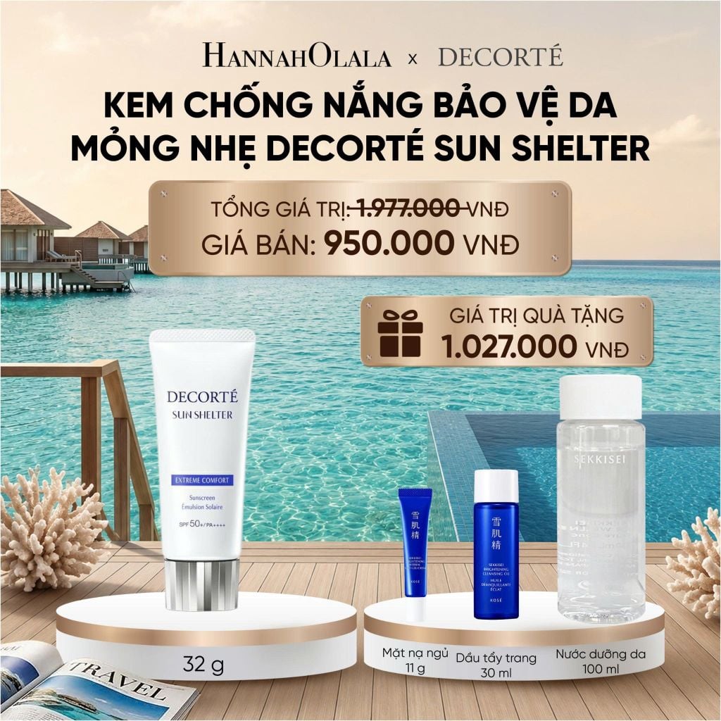  FLASHDEAL 21: KEM CHỐNG NẮNG BẢO VỆ DA DECORTÉ_KHÔNG NÂNG TÔNG_ A1798_ D325 
