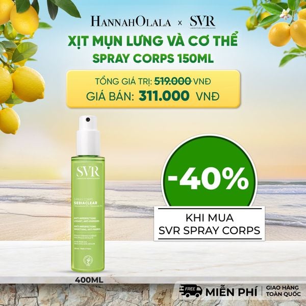 XỊT MỤN LƯNG VÀ CƠ THỂ GIẢM THÂM MỤN SPRAY CORPS 150ML - DEAL 14 
