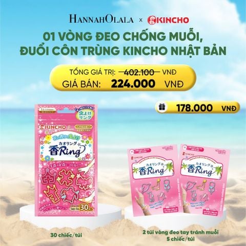  DEAL 15: VÒNG ĐEO CHỐNG MUỖI, ĐUỔI CÔN TRÙNG KINCHO NHẬT BẢN 