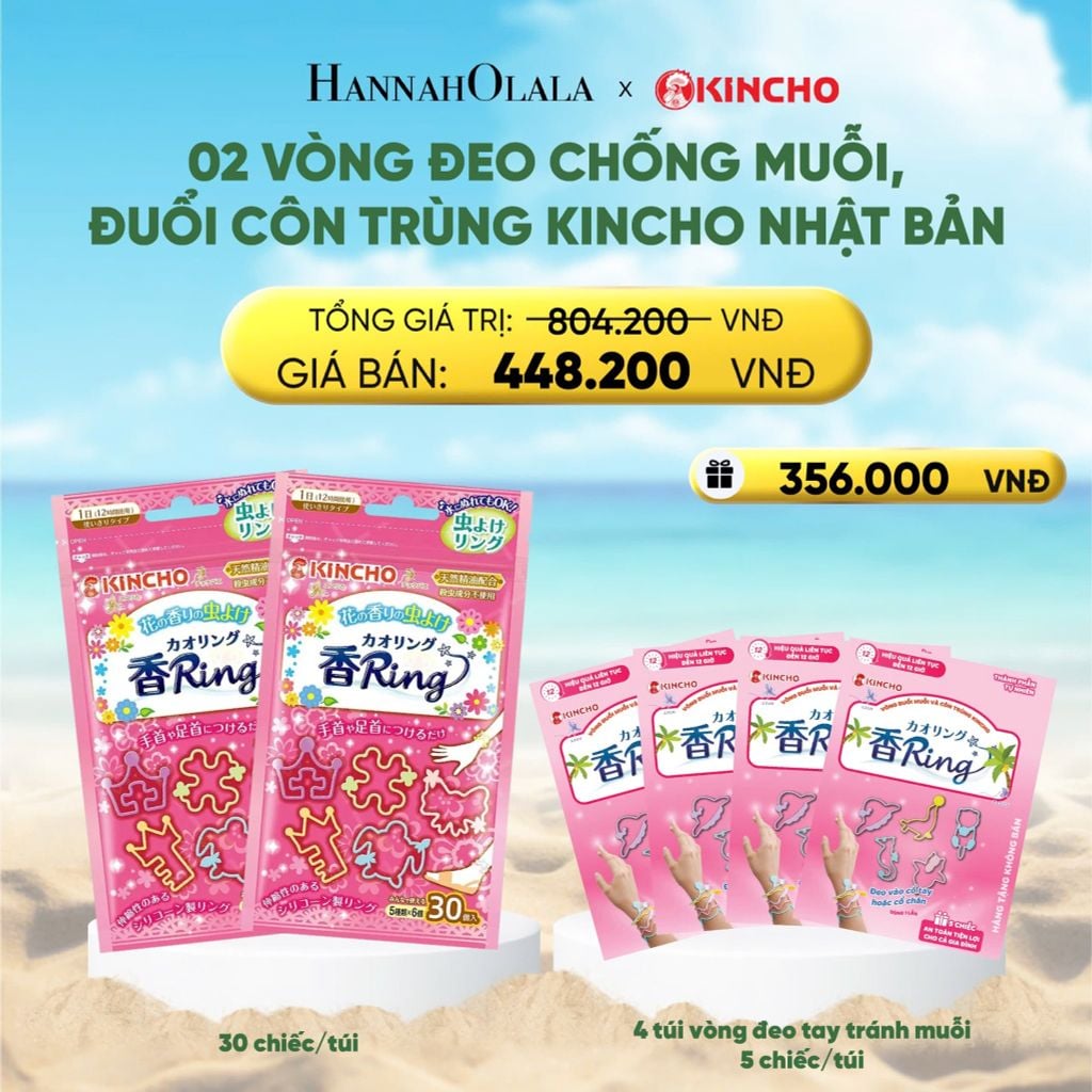  DEAL 15: VÒNG ĐEO CHỐNG MUỖI, ĐUỔI CÔN TRÙNG KINCHO NHẬT BẢN 