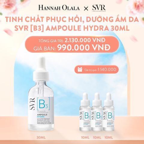  A808_DEAL 14: TINH CHẤT DƯỠNG DA, NGĂN NGỪA NẾP NHĂN, PHỤC HỒI DA VÀ DƯỠNG ẨM CHO DA SVR [B3] AMPOULE HYDRA 30ML 