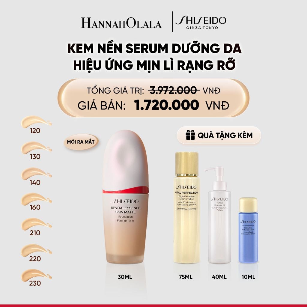 KEM NỀN SHISEIDO REVITALESSENCE SKIN MATTE FOUNDATION 30ML - DEAL 14 - C33 
