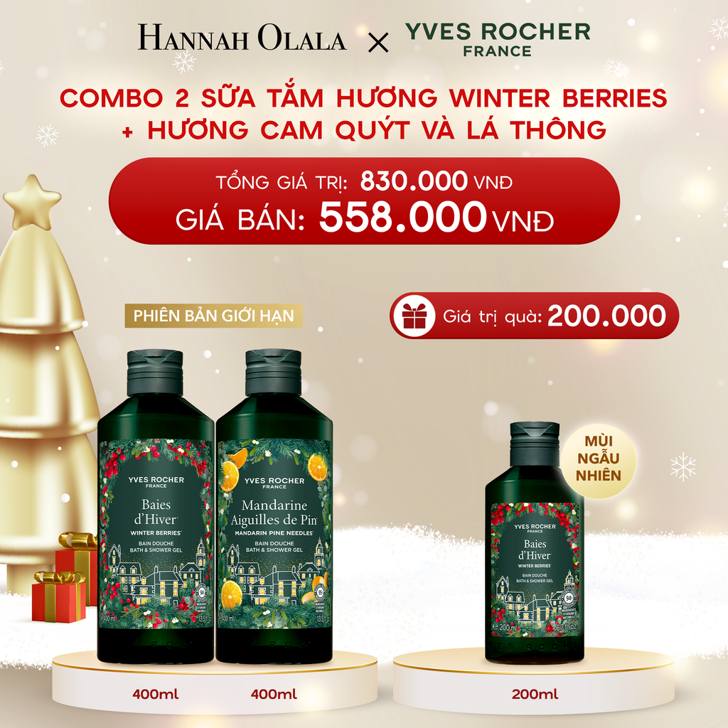  DEAL 14: COMBO 2 SỮA TẮM HƯƠNG WINTER BERRIES + HƯƠNG CAM QUÝT VÀ LÁ THÔNG 