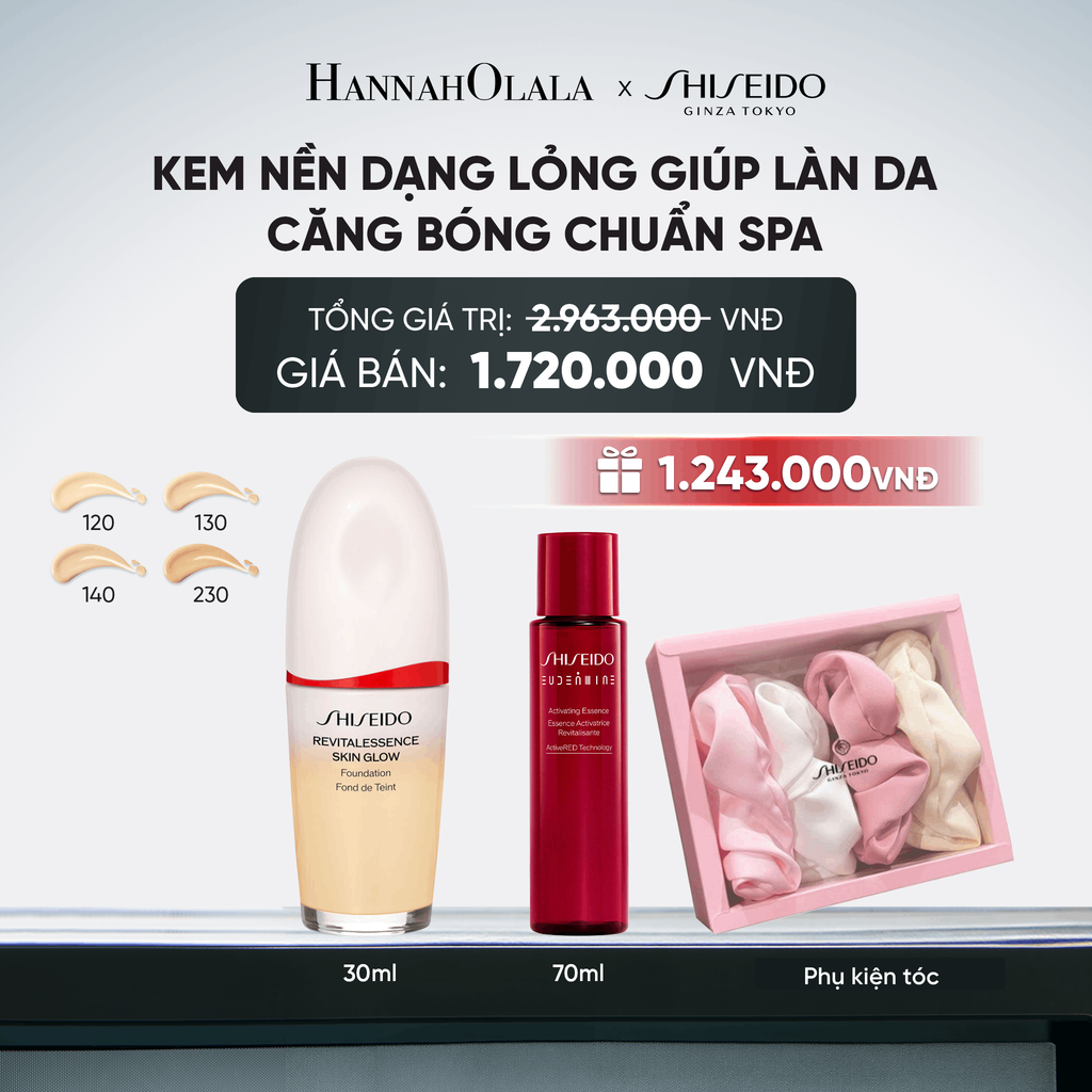  KEM NỀN SHISEIDO REVITALESSENCE SKIN GLOW FOUNDATION 30ML - DEAL 14 
