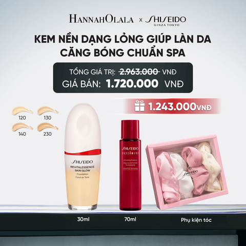  KEM NỀN SHISEIDO REVITALESSENCE SKIN GLOW FOUNDATION 30ML - DEAL 14 