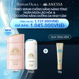  A6_DEAL 14: COMBO SERUM CHỐNG NẮNG & SỮA CHỐNG NẮNG BẢO VỆ VÀ DƯỠNG DA AN TOÀN CHO DA NHẠY CẢM ANESSA DAY SERUM 30ML + MILD MILK 60ML 