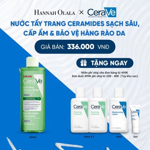  [NEW] NƯỚC TẨY TRANG CERAMIDES SẠCH SÂU, CẤP ẨM & BẢO VỆ HÀNG RÀO DA 400ML CERAVE HYDRATING MICELLAR WATER - B45 