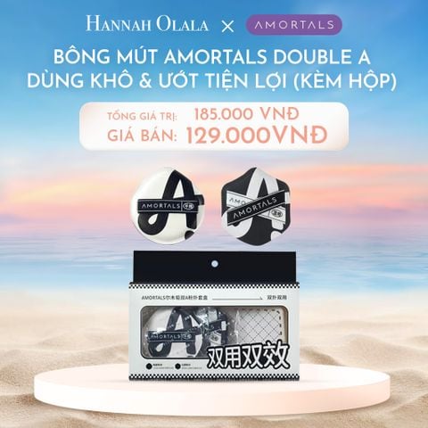  C1133_DEAL 14:BÔNG MÚT AMORTALS DOUBLE A DÙNG KHÔ VÀ ƯỚT TIỆN LỢI (KÈM HỘP) 