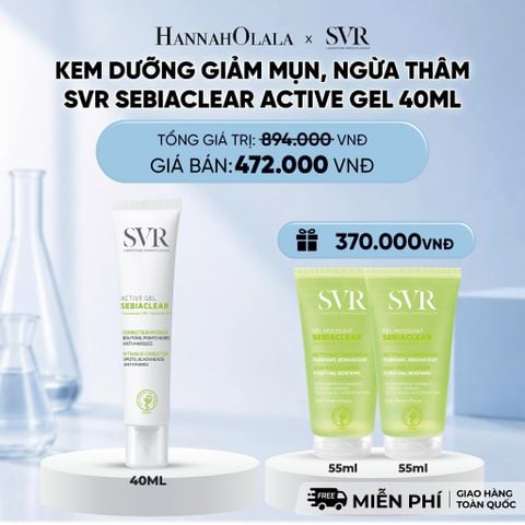  KEM DƯỠNG GIẢM MỤN, NGỪA THÂM SVR SEBIACLEAR ACTIVE GEL 40ML - DEAL 14 